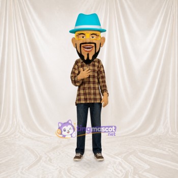 Personnage gentleman Costume de mascotte intégral pour adultes Événements scolaires