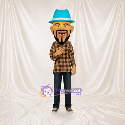 Gentleman Character Mascot Costume Full Body for Adults School Events
