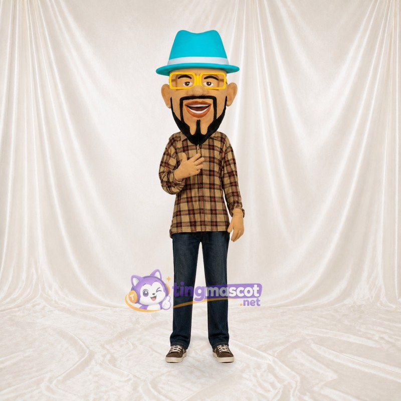 Gentleman Character Mascot Costume Full Body for Adults School Events
