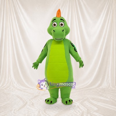Green Lime Dinosaur Mascot Costume Full Body for Adults School Events
