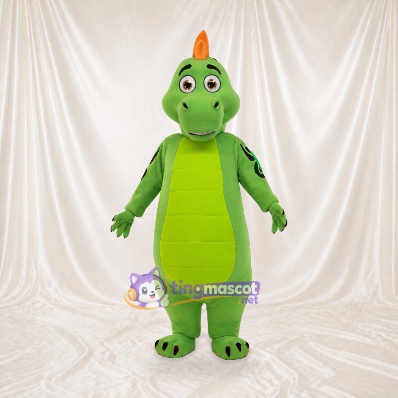Green Lime Dinosaur Mascot Costume Full Body for Adults School Events