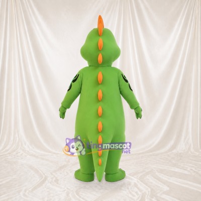 Green Lime Dinosaur Mascot Costume Full Body for Adults School Events