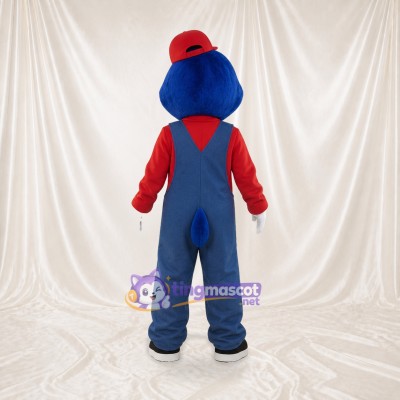 Blue Bird Worker Mascot Costume Full Body for Adults Promotions
