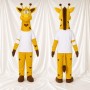 Yellow Construction Giraffe Mascot Costume Full Body for Adults School Events
