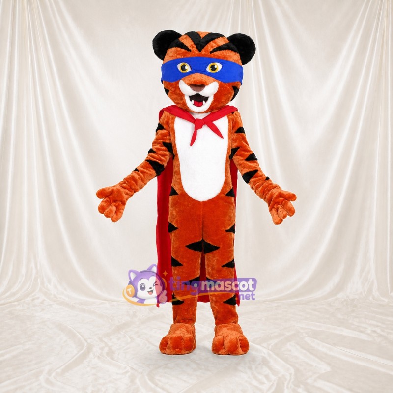 Tiger Hero Mascot Costume Full Body for Adults School Events