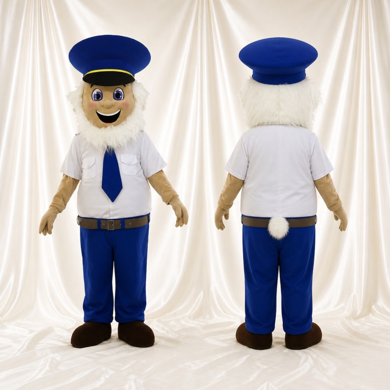Capitaine de Navire Blanc Costume de mascotte intégral pour adultes Promotions