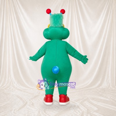 Green Sculpted Fantasy Alien Mascot Costume Full Body for Adults School Events