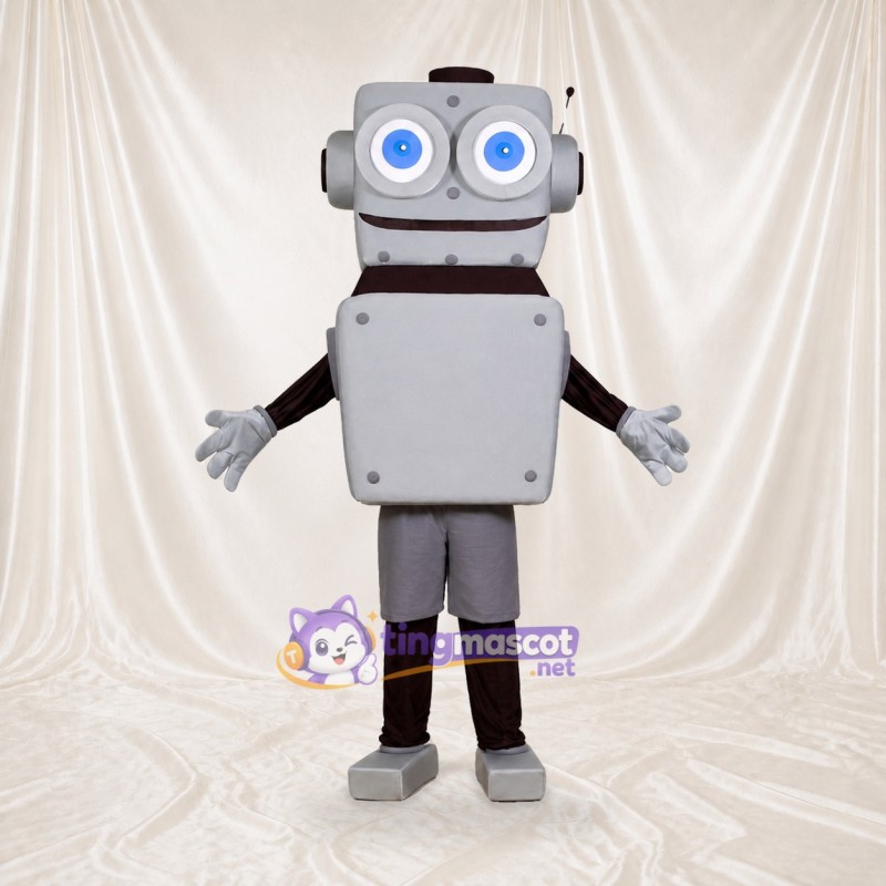 Gray Robot Mascot Costume Full Body for Adults Promotions