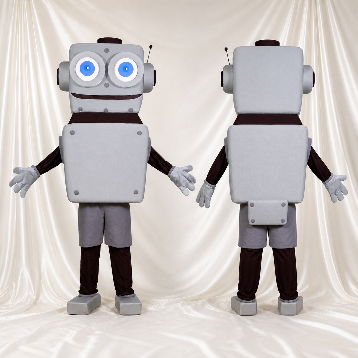 Gray Robot Mascot Costume Full Body for Adults Promotions Gray Robot Mascot Costume Full Body for Adults Promotions