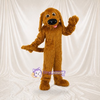 Chien brun et noir Costume de mascotte intégral pour adultes Événements scolaires