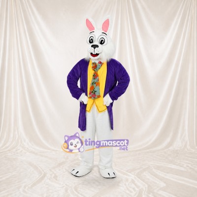 Rabbit Gentleman Mascot Costume Full Body for Adults Promotions