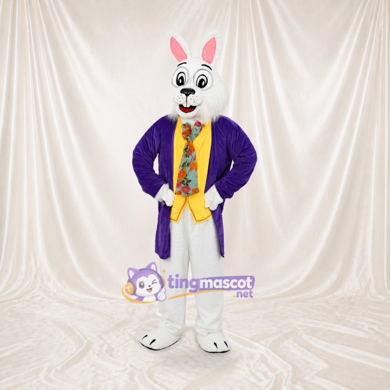 Rabbit Gentleman Mascot Costume Full Body for Adults Promotions
