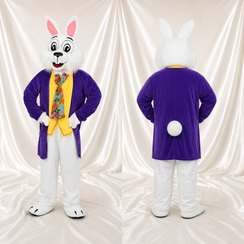 Rabbit Gentleman Mascot Costume Full Body for Adults Promotions