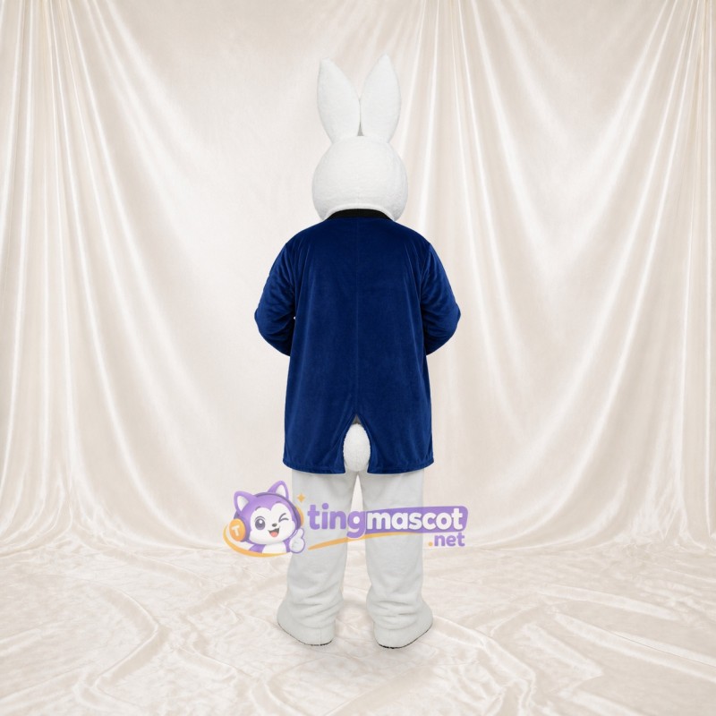 White Rabbit Gentleman Mascot Costume Full Body for Adults Promotions