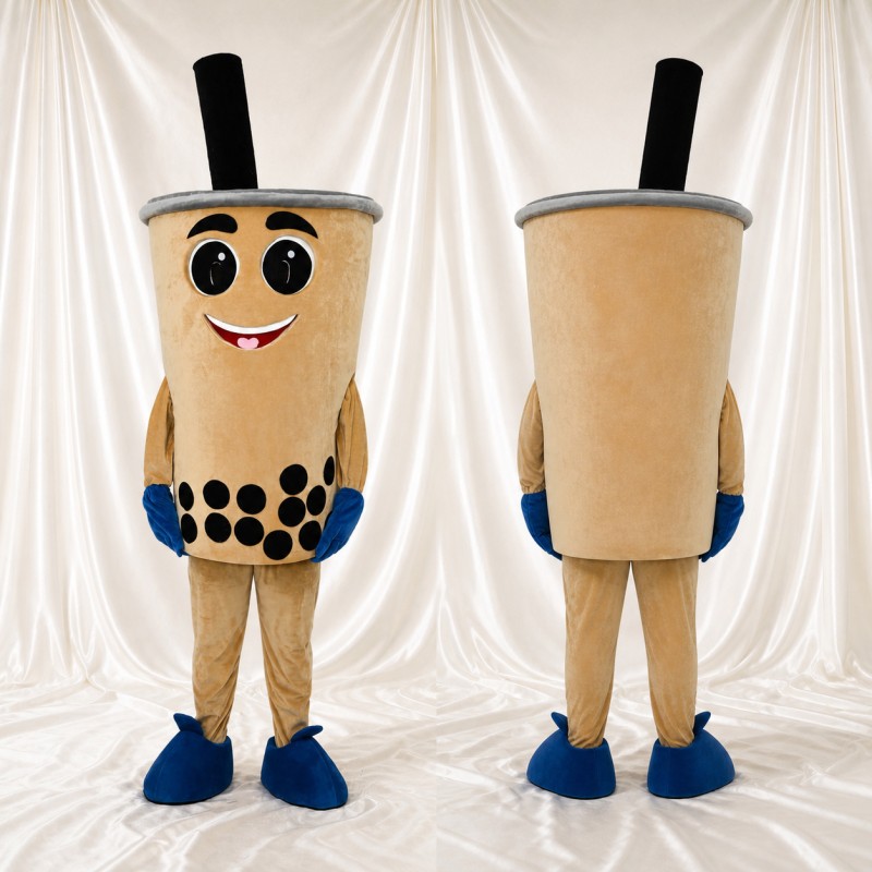 Bubble Tea Cup Mascot Costume Full Body for Adults Food Events