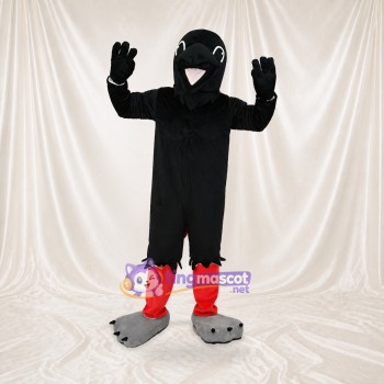 Raven Mascot Costume Full Body for Adults School Events