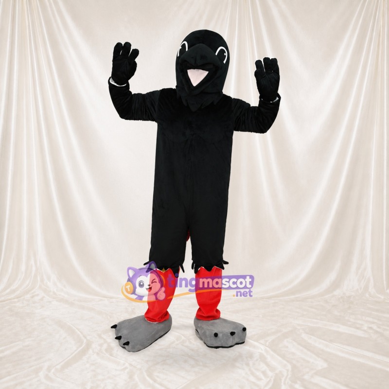 Raven Mascot Costume Full Body for Adults School Events