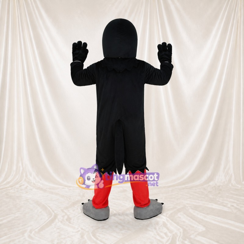 Raven Mascot Costume Full Body for Adults School Events