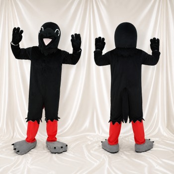 Raven Mascot Costume Full Body for Adults School Events