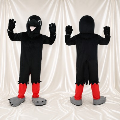 Raven Mascot Costume Full Body for Adults School Events