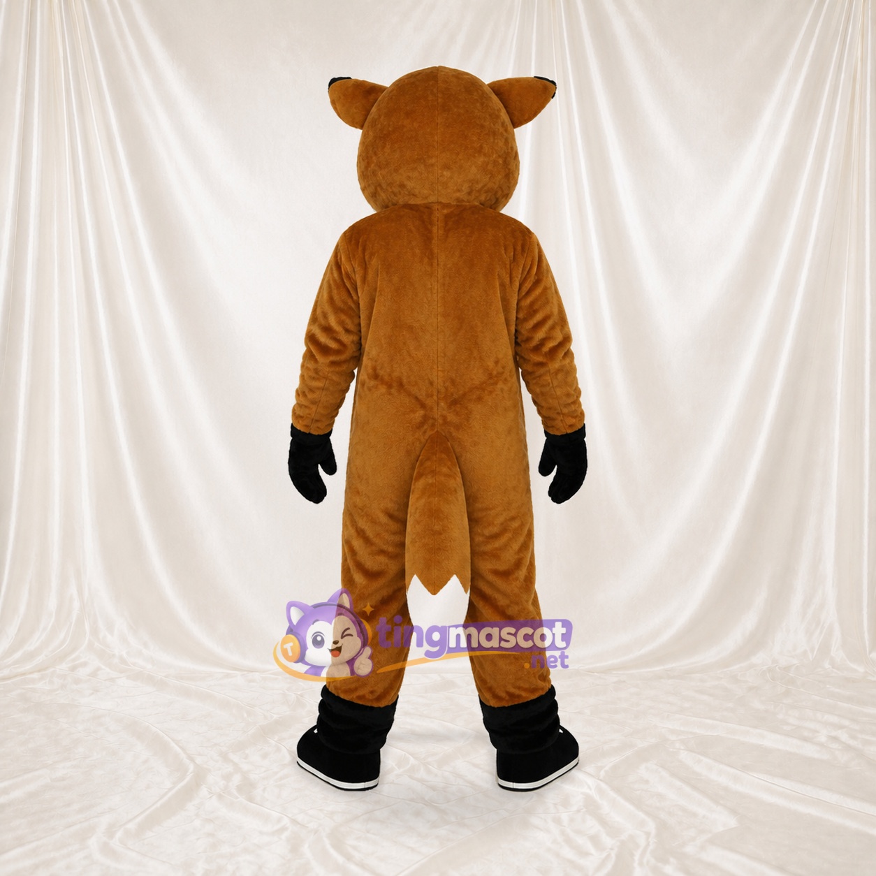 Braun und Weiß Fuchs Maskottchenkostüm Ganzkörper für Erwachsene Schulveranstaltungen Braun und Weiß Fuchs Maskottchenkostüm Ganzkörper für Erwachsene Schulveranstaltungen