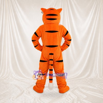 Construction Orange and Black Tiger Mascot Costume Full Body for Adults Schools