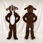 Brown and White Goat Mascot Costume Full Body for Adults School Events