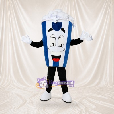 Popcorn Cup Mascot Costume Full Body for Adults Food Events